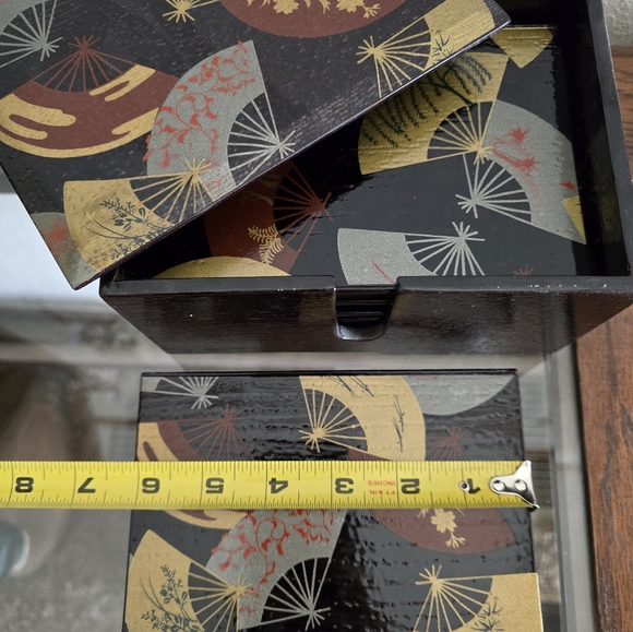 Vintage Lacquerware Japanese Sushi Plate Set - Picture 13 of 15